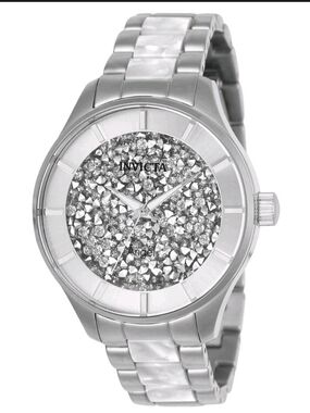Invicta Silver Crystal Dial Women's Bracelet Watch
